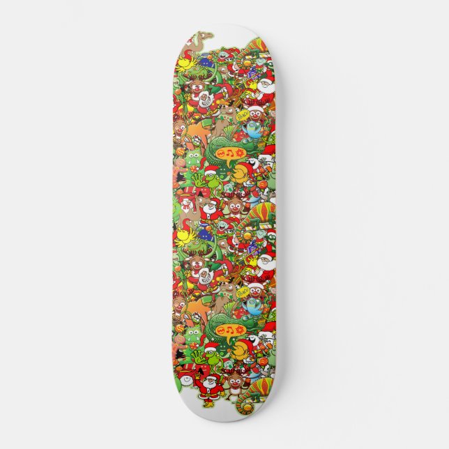 In Christmas melt into the crowd and enjoy it Skateboard Deck (Front)
