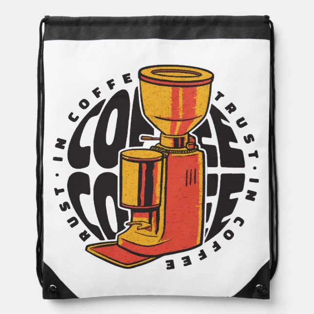 In Coffee we trust  Drawstring Bag (Front)