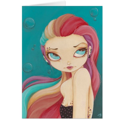 In Color - fairy mermaid punk rainbow card