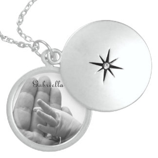 In Daddy's Hand - Personalized Locket Necklace