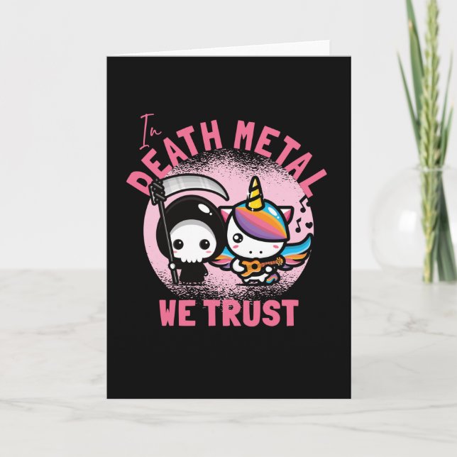 IN DEATH METAL WE TRUST CARD (Front)