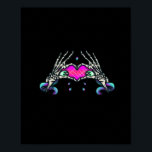 In Death - Skeleton Heart Hands Poster<br><div class="desc">An “In Death” skeleton hands heart edition. Dark,  romantic,  and timeless.</div>