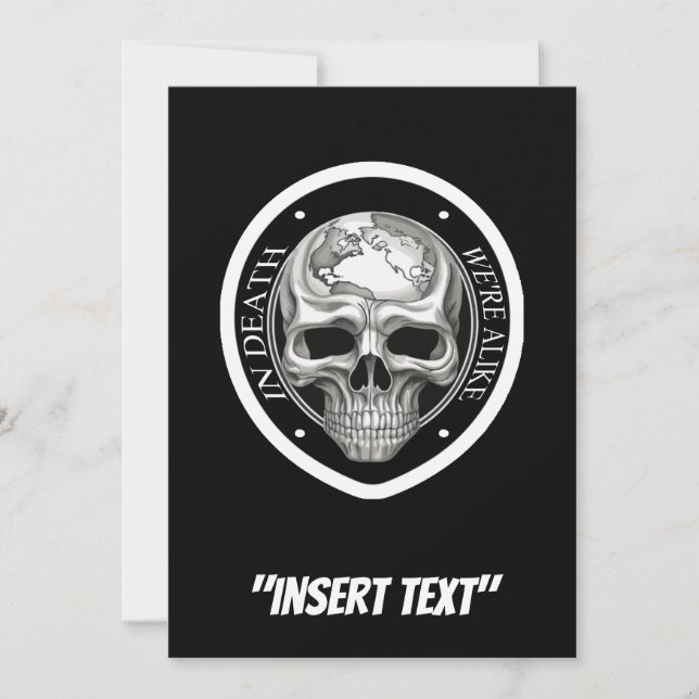 In Death, We're Alike Invitation (Front)