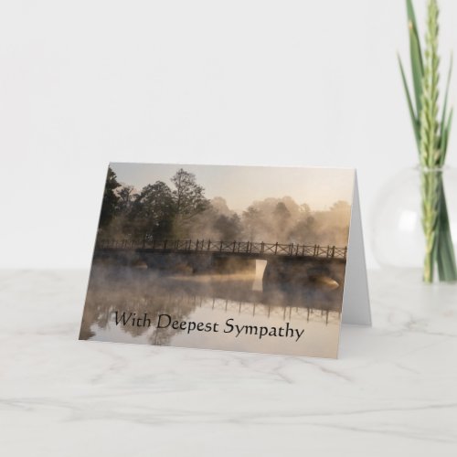 In Deepest Sympathy Beautiful Bridge River Scenery Card