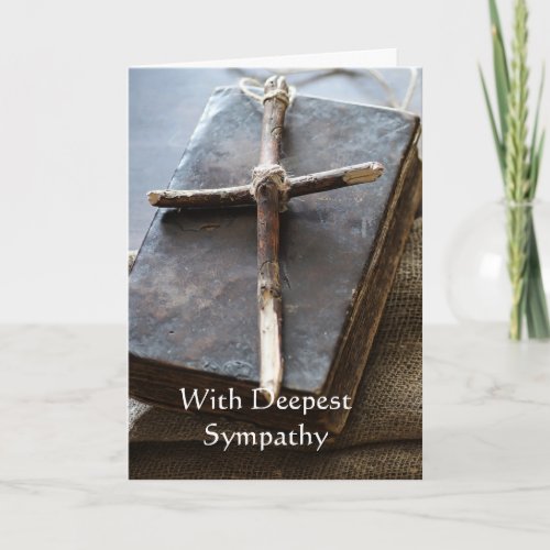 In Deepest Sympathy Cross Bible Scripture Card
