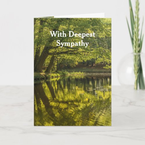 In Deepest Sympathy Forest Lake Wilderness Card