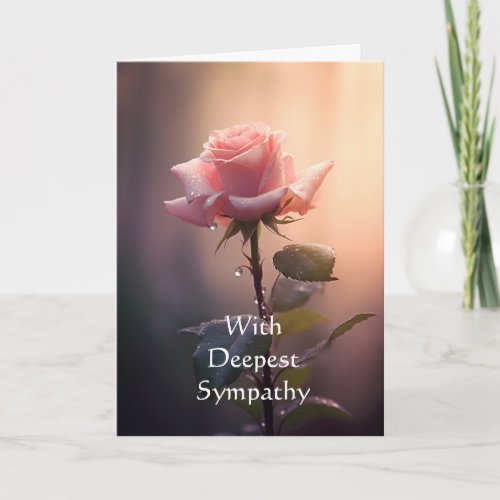In Deepest Sympathy Garden Flower Rose Card