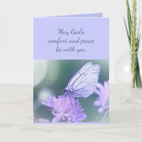 In Deepest Sympathy Help in Difficulty Butterfly C Card