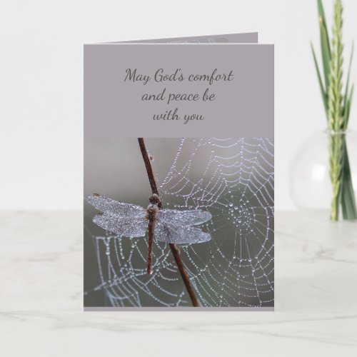 In Deepest Sympathy Help in Difficulty Dragonfly   Card