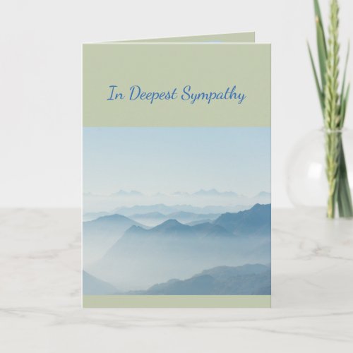 In Deepest Sympathy Help in Difficulty Mountains Card