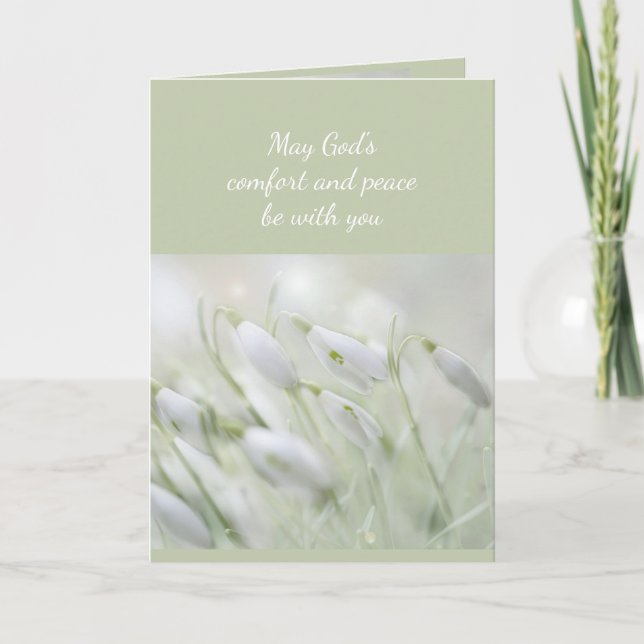 In Deepest Sympathy Help in Difficulty Snowdrops C Card (Front)