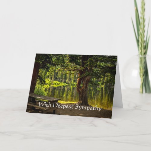 In Deepest Sympathy Lake Trees Wilderness Park Card