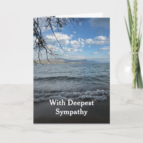 In Deepest Sympathy Sea Ocean Lake Beach  Card