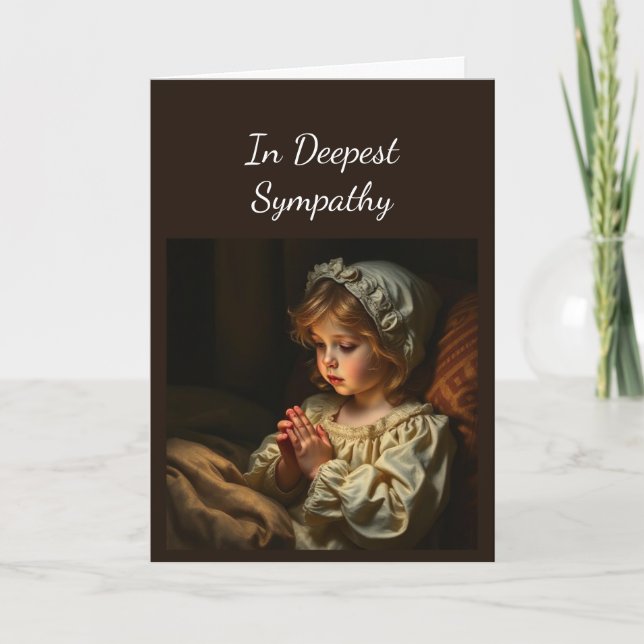 In Deepest Sympathy Sending Love & Prayers  Card (Front)