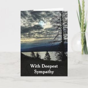 In Deepest Sympathy sky Clouds Lake Beach  Card
