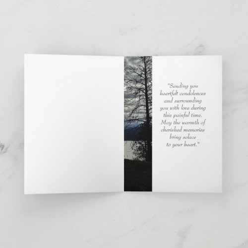 In Deepest Sympathy sky Clouds Lake Beach  Card