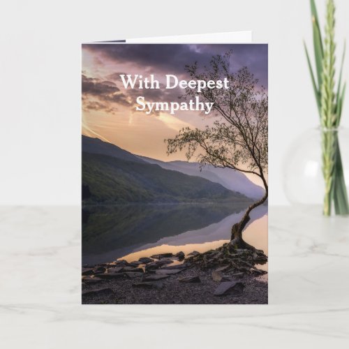 In Deepest Sympathy sky Clouds Lake Wilderness  Card