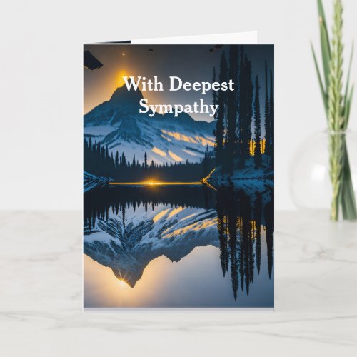 In Deepest Sympathy sky Clouds Lake Wilderness  Card