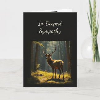 In Deepest Sympathy Stag Deer Forest Nature Card