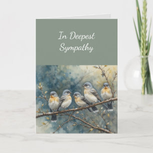 In Deepest Sympathy Watercolor Peaceful Birds Card
