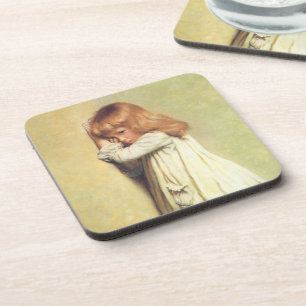 In Disgrace by Charles Burton Barber, Vintage Art Beverage Coaster