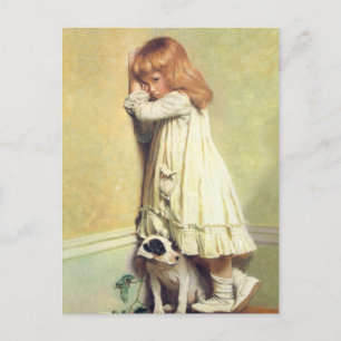 In Disgrace by Charles Burton Barber, Vintage Art Postcard