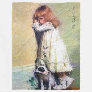 In Disgrace Vintage Oil Painting Masterpiece Fleece Blanket