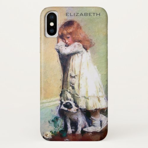In Disgrace Vintage Oil Painting Personalized iPhone XS Case