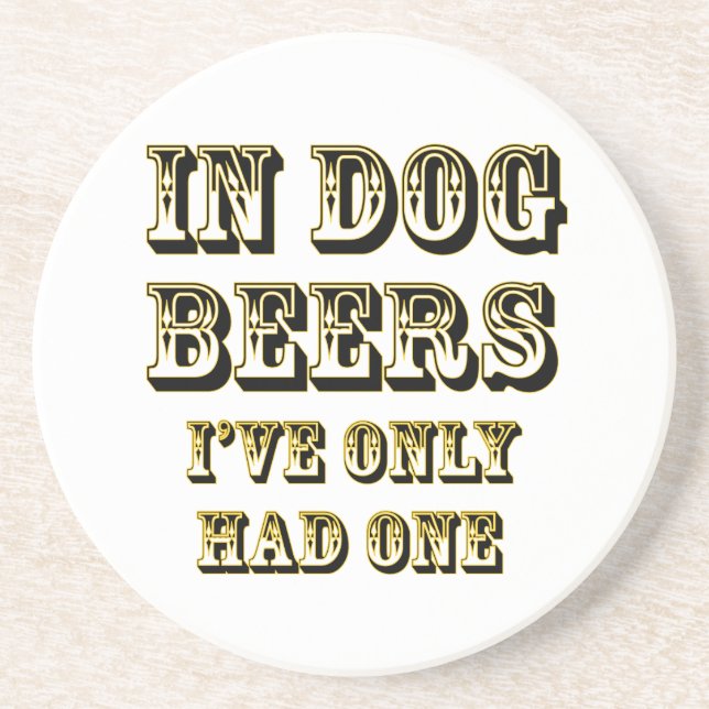 In dog beers coaster (Front)