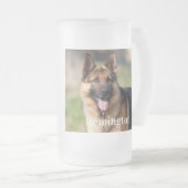 In Dog Beers I've Only Had One Custom Pet Photo Frosted Glass Beer Mug (Front Right)