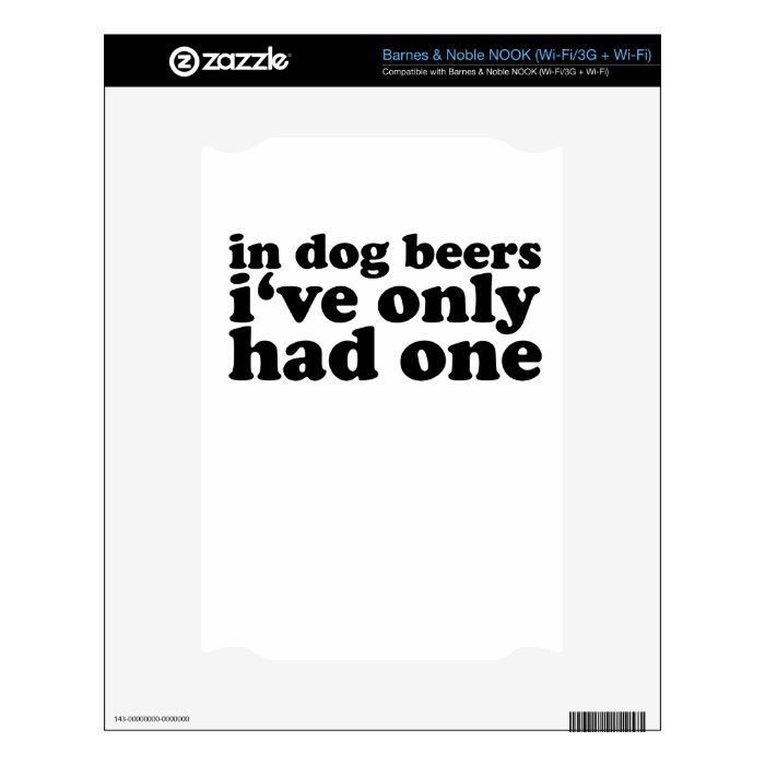 In Dog Beers I've Only Had One.png Skins For NOOK