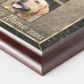 In Dog Memory Marble Rustic Sepia Keepsake Award Plaque (Corner)