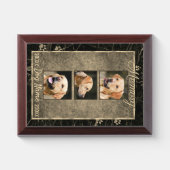In Dog Memory Marble Rustic Sepia Keepsake Award Plaque (Horizontal)