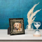In Dog Memory Marble Rustic Sepia Keepsake Plaque (Insitu)