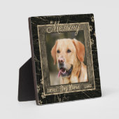 In Dog Memory Marble Rustic Sepia Keepsake Plaque (Front)