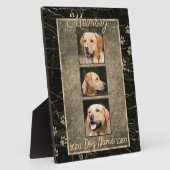 In Dog Memory Marble Rustic Sepia Keepsake Plaque (Side)