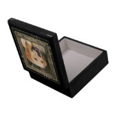 In Dog Memory Marble Rustic Sepia Keepsake Urn Gift Box (Back Open)