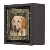 In Dog Memory Marble Rustic Sepia Keepsake Urn Gift Box (Front Left)