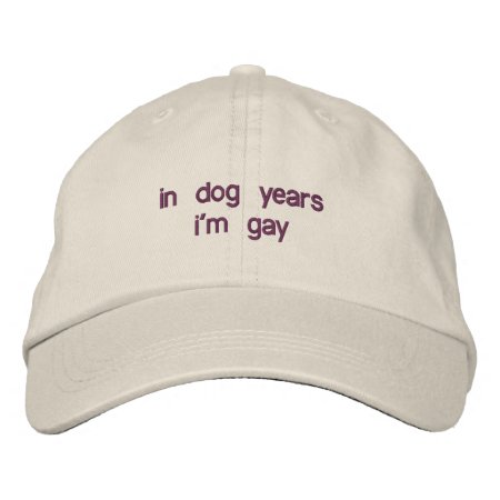 In Dog Years I'm Gay Embroidered Baseball Hat