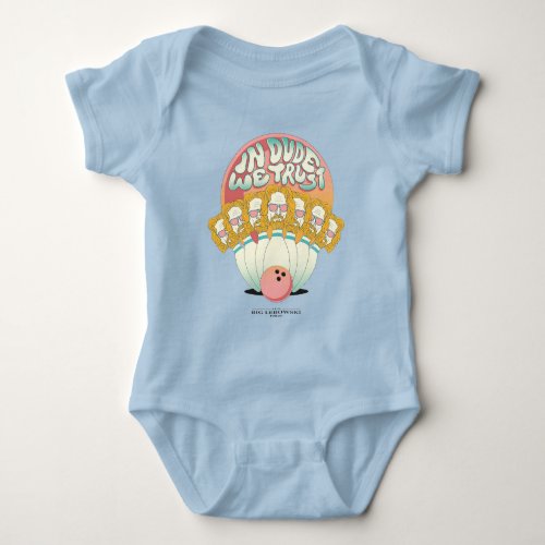 In Dude We Trust Psychedelic Bowling Pins Baby Bodysuit