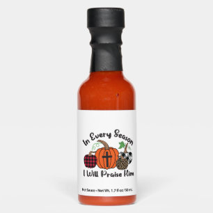 In Every Season I Will Praise Him Leopard Plaid Hot Sauces