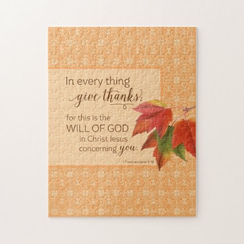 In Every Thing Give Thanks _ 1 Thes 518 Jigsaw Puzzle