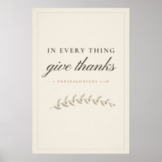 In Every Thing Give Thanks Thanksgiving Wall Art
