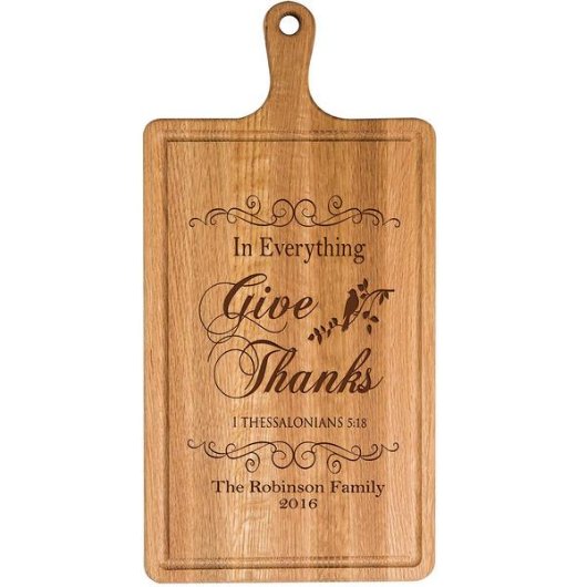 In Everything Give Thanks Cherry Cutting Board (Front)