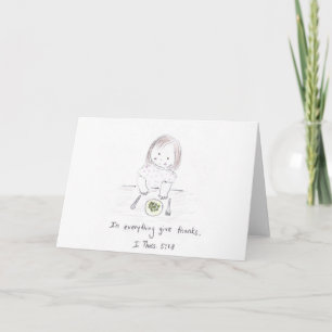 In everything give thanks letterpress thank you card