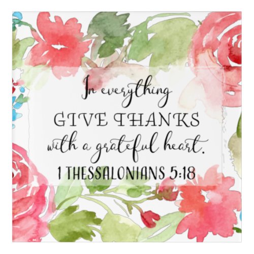 In everything give thanks  scripture art