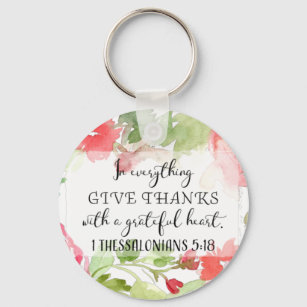 In everything, give thanks   scripture art keychain