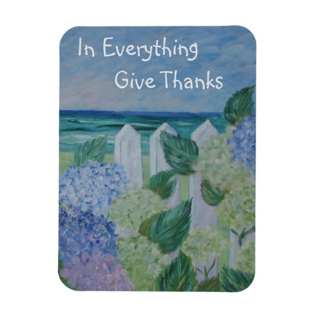 In Everything Give Thanks Seashore Magnet (Vertical)