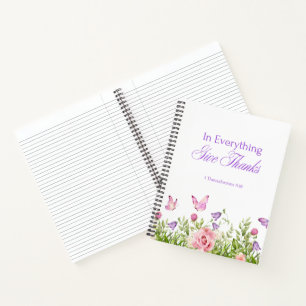 "In Everything Give Thanks" Softcover Notebook