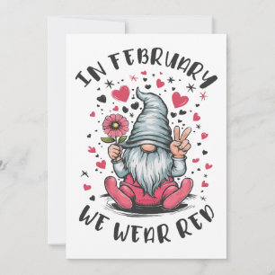 In February We Wear Red Heart Health Awareness Invitation